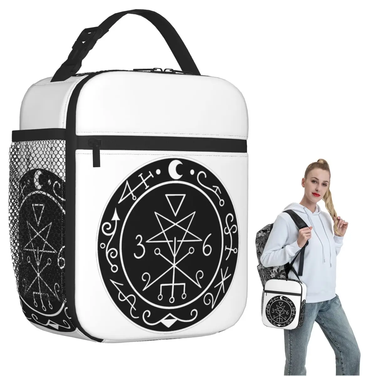 Lilith Sigil Insulated Lunch Bag for Women Children Portable Food Boxes Thermal Lunch Box Tote