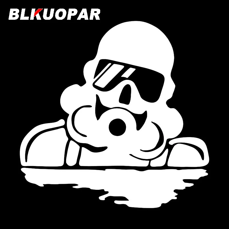 BLKUOPAR Divers Swim Out Of The Water Car Stickers Fashion Decals Personality Silhouette Occlusion Scratch Surfboard VAN Lable