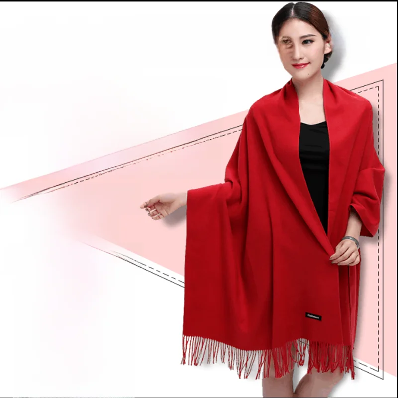 

Теплый шерстяной шарф унисекс, большой, красный, универсальный, в корейском стиле, зимний, мужской, для согревания шеи, модный, на все сезоны