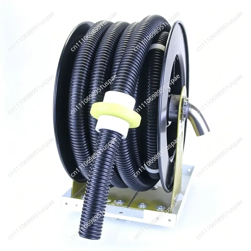 Automatic Retractable Vacuum Hose Reel for Wet Dry Car Cleaning with Dust Collection Drum