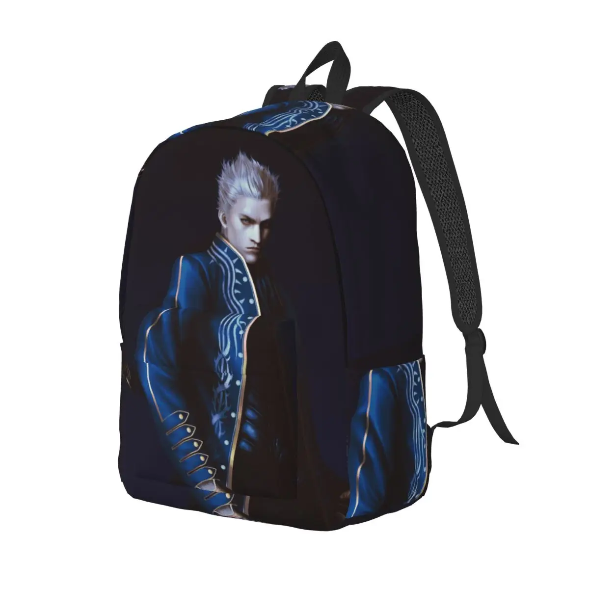 

Vergil From The Devil May Cry Series Backpack Daypack Large Capacity Kids BookBag School Bag Shoulder Bags for Boys Girls