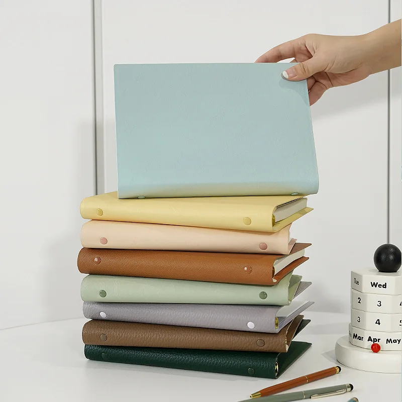 Nueva carpeta A5 de 6 anillas con pizarra blanca, cubierta de planificador de cuaderno recargable para inserciones de planificador A5 y papel de repuesto, grabar en cualquier momento