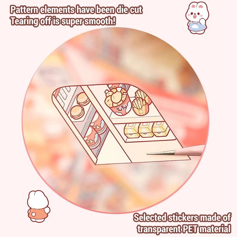 الكرتون مشهد مصغر ثلاثية الأبعاد ملصقات المناظر الطبيعية مشهد مصغر ملصقات ثلاثية الأبعاد طالب لعبة تخفيف التوتر هدية