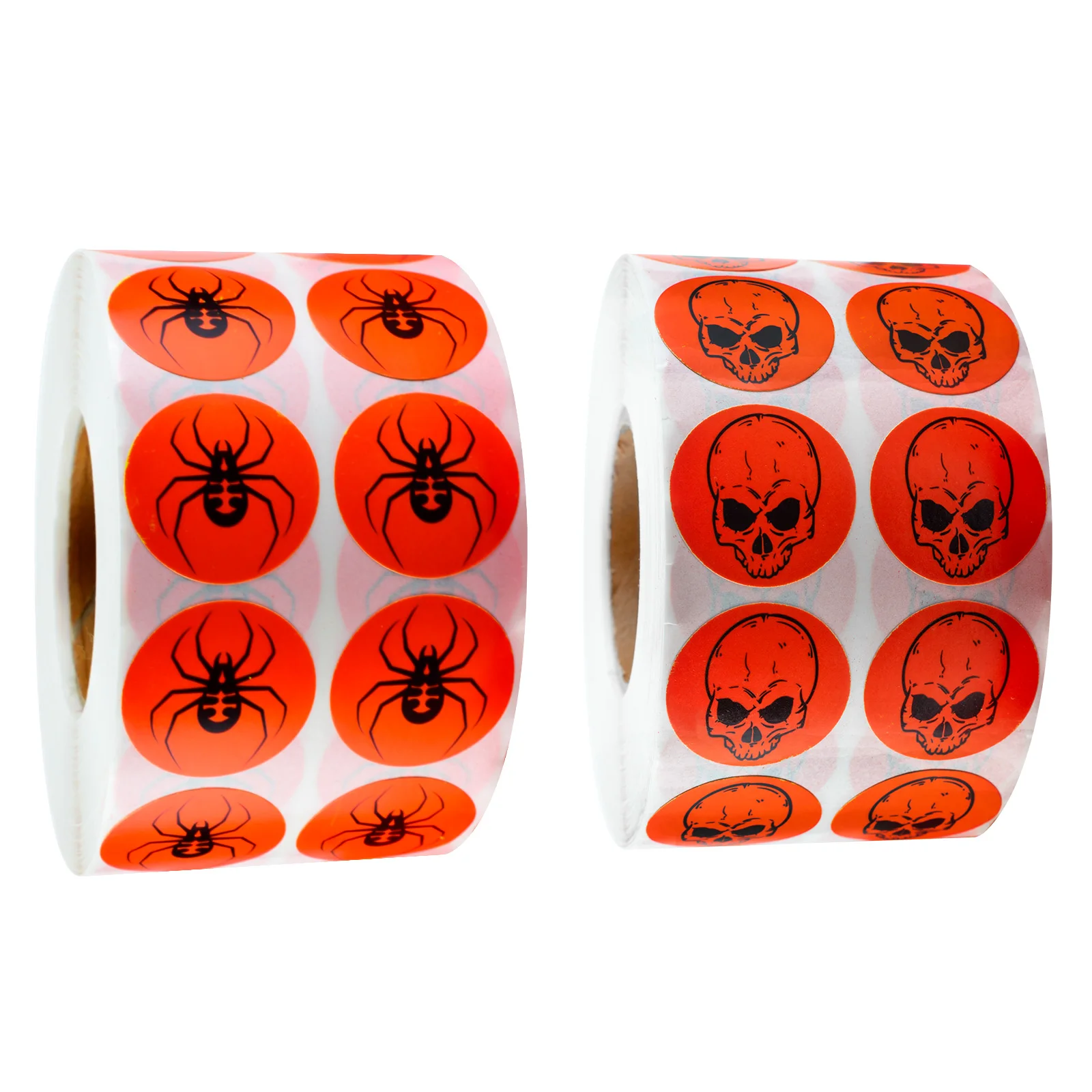 1000 pièces patchs adhésifs en papier cible crâne d'araignée de 1 pouce, étiquettes adhésives, autocollants de fournitures de formation cible de visée, étiquettes de couleur fluorescente, papier cible de pratique de précision, patchs en papier de cible de visée universels pour intérieur et extérieur