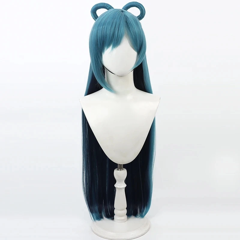 Mato Seihei No Slave Azuma Himari Cosplay Wig 100cm Long Blue Heat Resistant Synthetic Hair Halloween Party Role Play