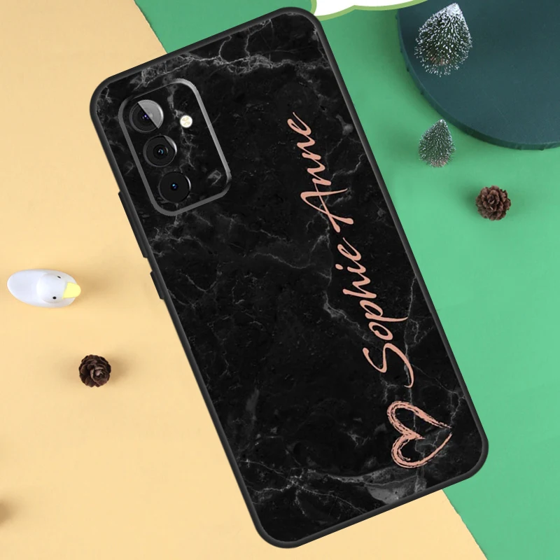PERSONALIZED MARBLE INITIAL NAME Case For Samsung Galaxy A33 A53 A13 A12 A32 A52 A14 A34 A54 A15 A25 A35 A55 A71 A51 Coque