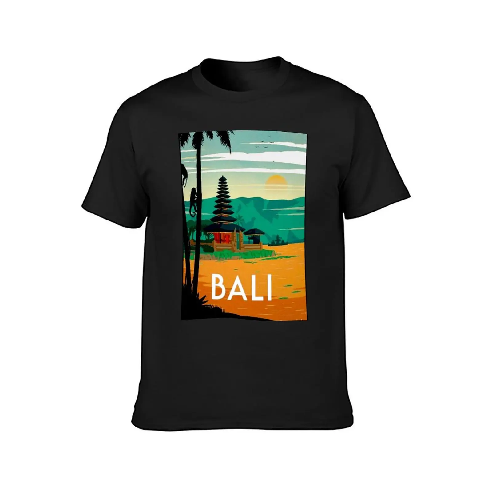 BALI : Vintage Travel and Tourism Advertising Print T-Shirt plus sizes oversized animal prinfor boys sports fans mens clothes