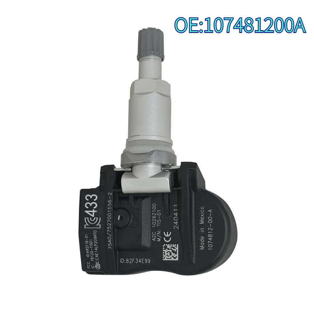 High quality New For 107481200A Tire Pressure Monitoring System TPMS SENSOR 433 MHz For 2017-2019 Tesla Model 3 Tesla Model