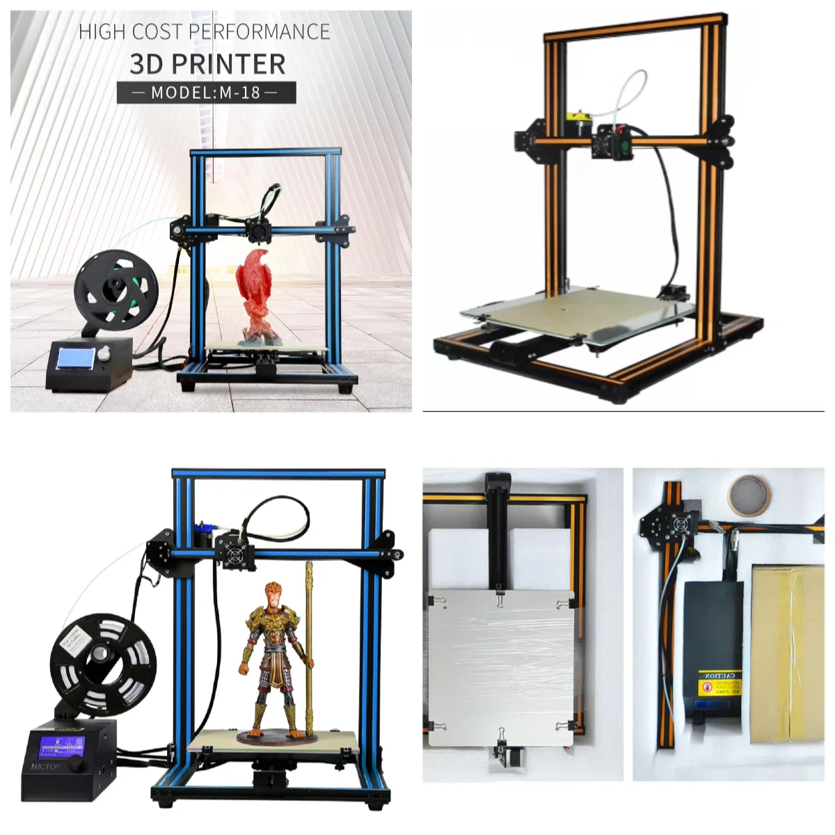 

FL-OEM/ODM Available Ucreate 3D Printer New Arrival M18 Large Printing Size 300*300*400mm 3D Drucker with Raw Material for 3D Pr