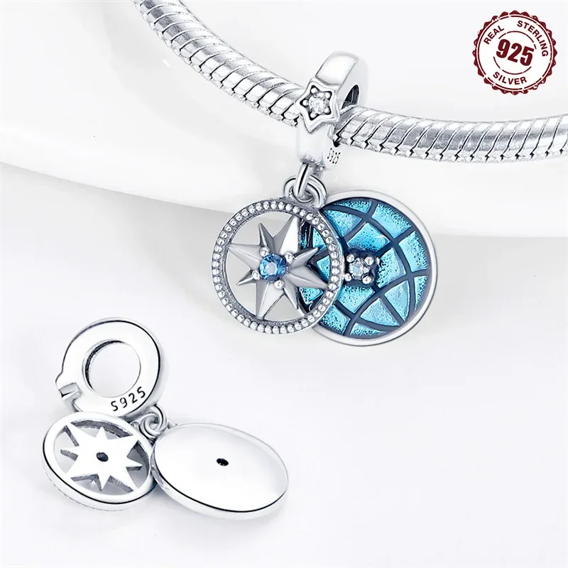 

В мире трансграничный бестселлер из стерлингового серебра 925 пробы. Комплект из двух предметов «Земля», очаровательный и подходит для браслета из бисера своими руками.