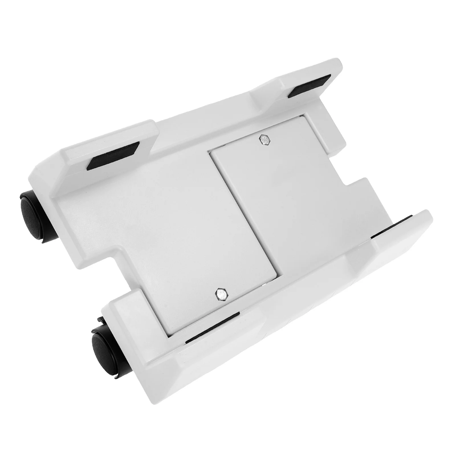 

H-type White Movable Computer Main Frame Stand for Desktop Tower under Desk Floor Holder Adjustable CPU Bracket with Keyboard