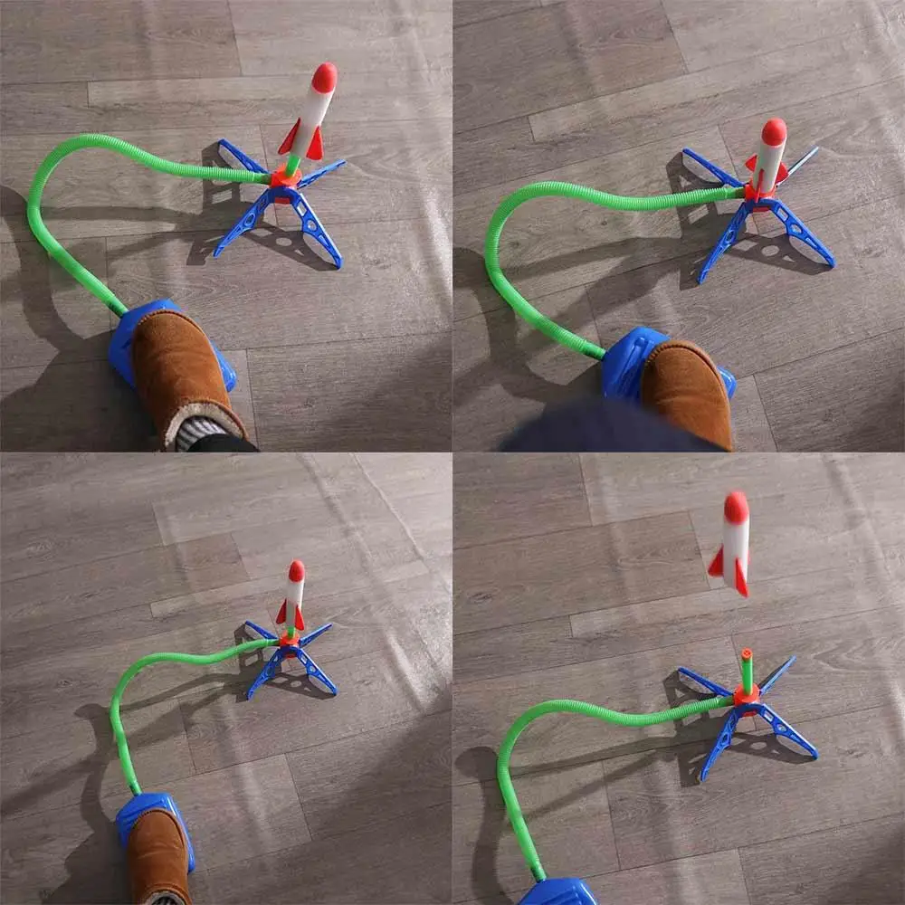 Play Set Jump Sport Ejection Flying Launcher  Foot Transmitter Flash Launch Rocket Small Rockets Foot-stepping Rocket