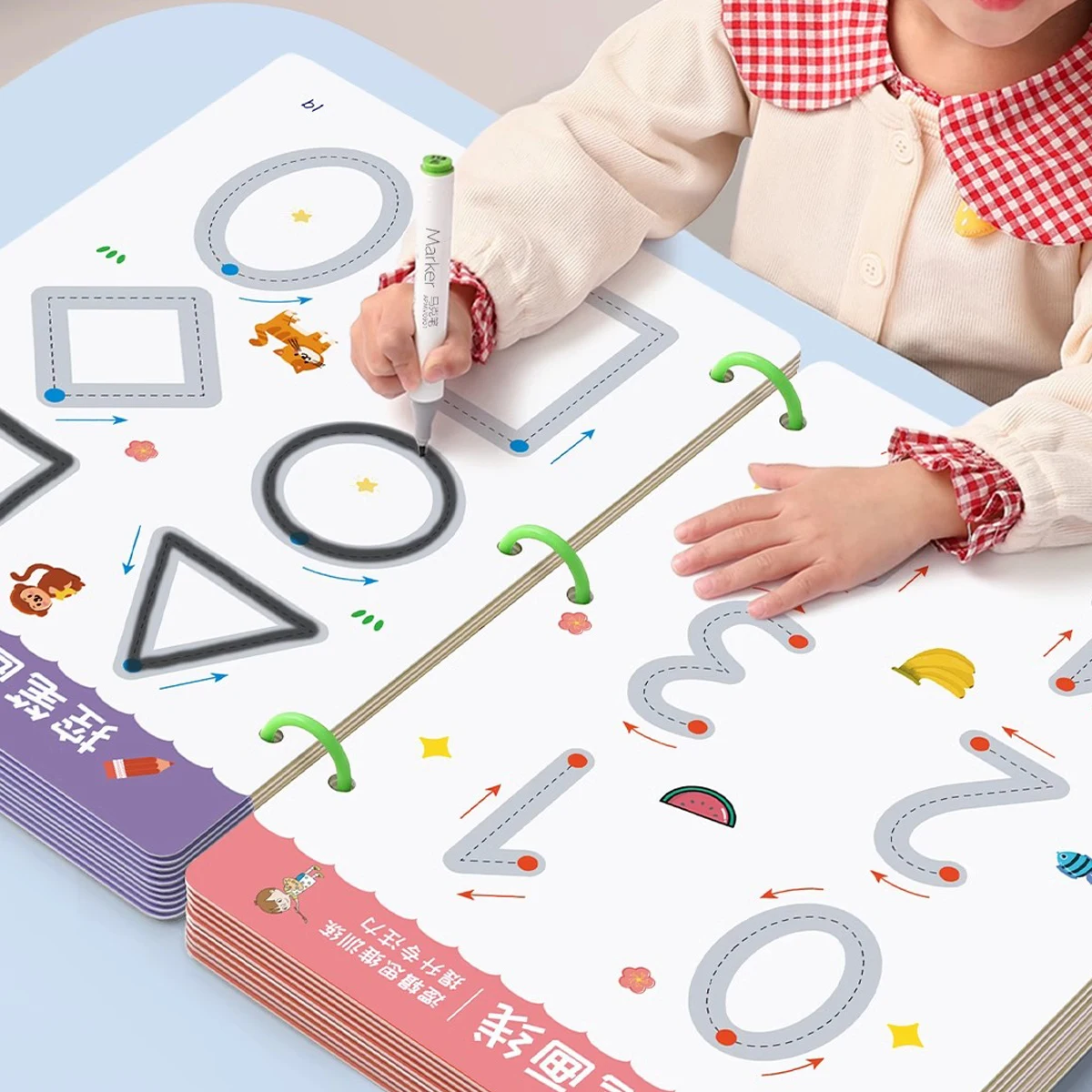 

Reusable Magic Children Montessori Drawing Book Practice Copybook Control Training Book Magical Tracing Workbook