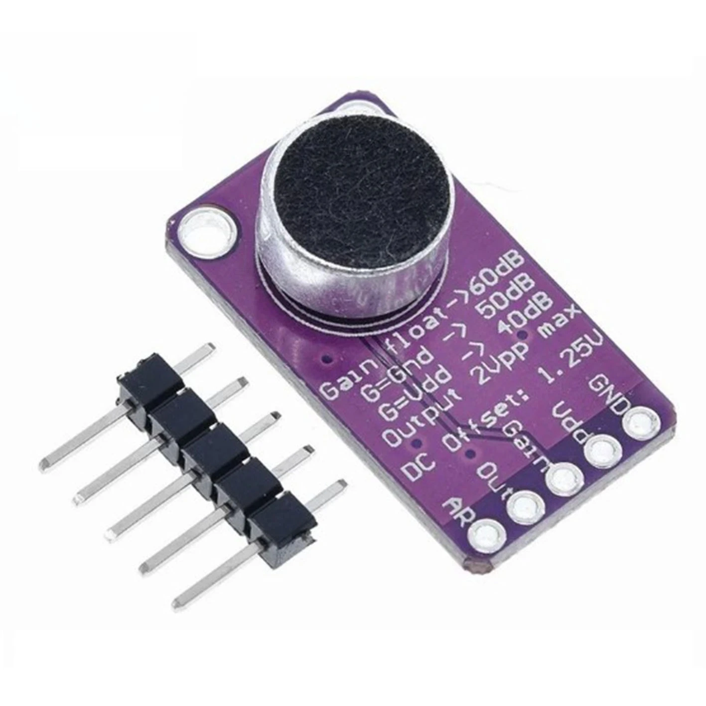 Low THD 0.04% MAX9814 Module CMA - 4544PF - W Microphone Automatic Gain Audio Module