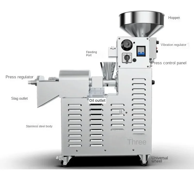 Frantoio commerciale automatico in acciaio inox frantoio frantoio noce sesamo flusso stallo con S03