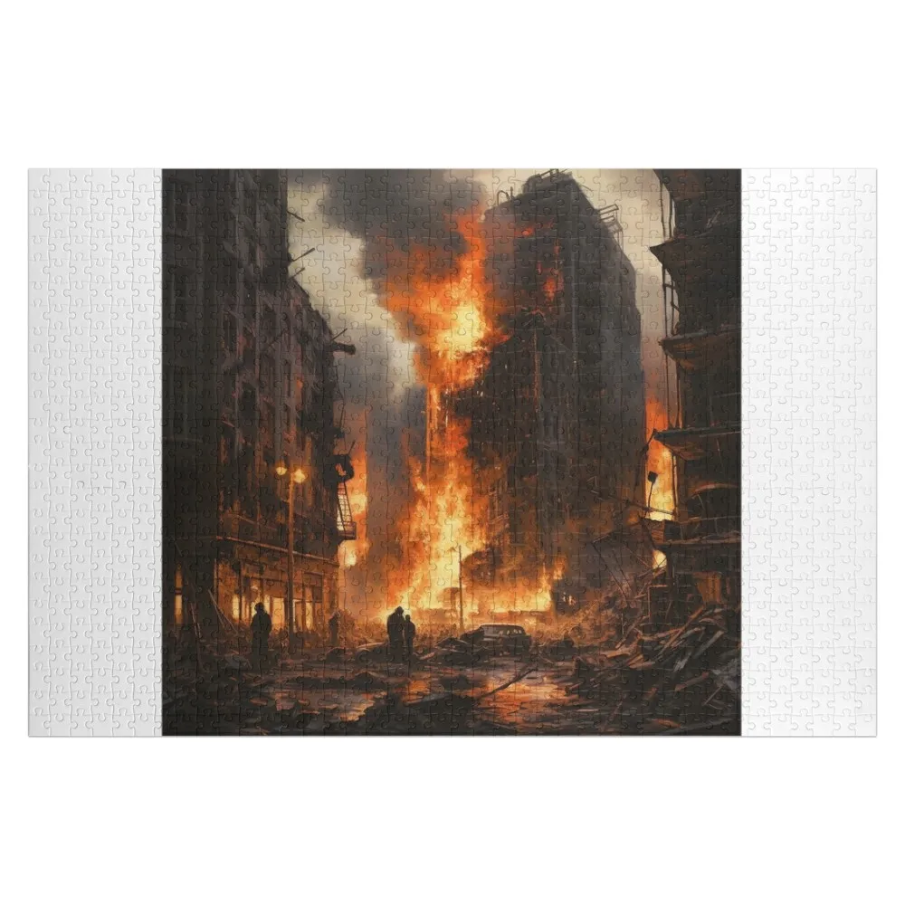 

Towering Inferno: The Blaze Engulfs Jigsaw Puzzle Personalized For Kids Anime With Photo Puzzle