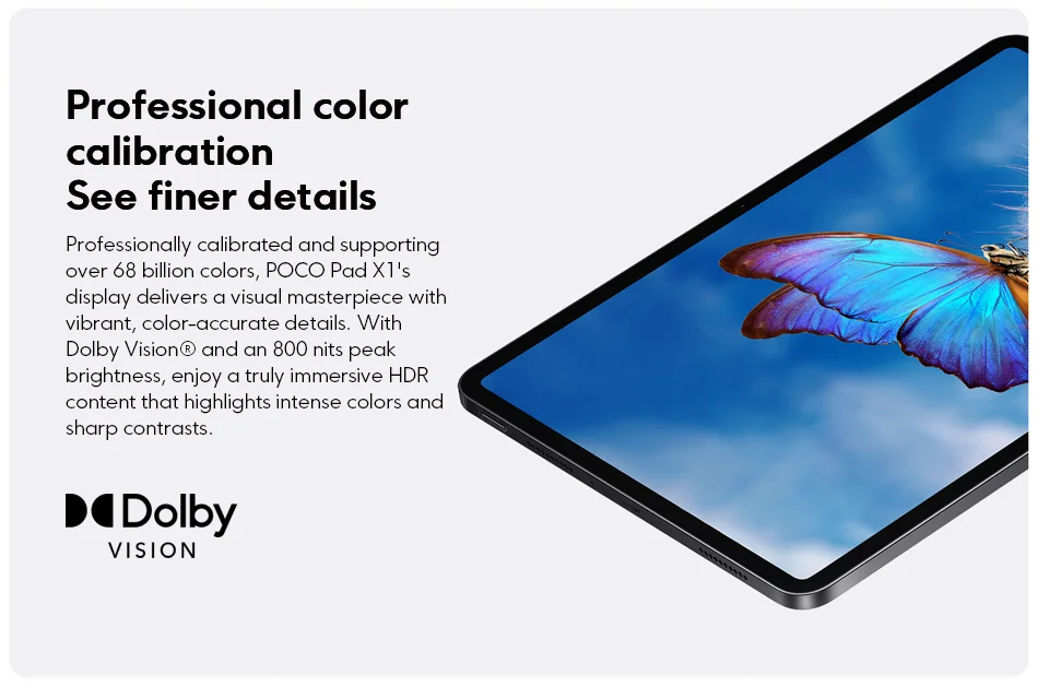 Global Vesion POCO Pad X1 11.2" 3.2K 144Hz Display Snapdragon 7+ Gen 3 8850mAh Battery 45W Turbo Charging 13MP Quad Speakers