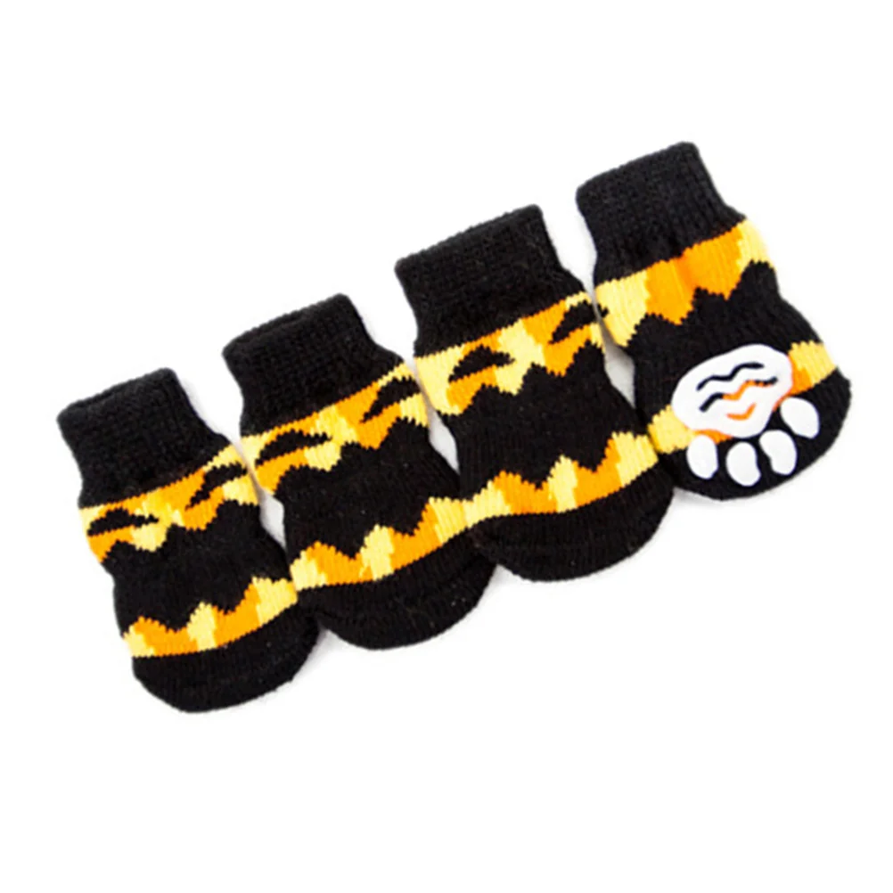 

Pet Cotton For Dogs Non-Slip Halloween Pumpkin Design Small Medium Dog Clean Paw Protector Pet Halloween Socks Pumpkin