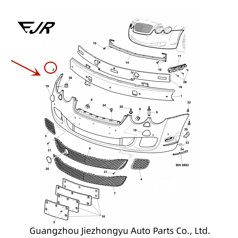 OEM 3W5807217Q High quality front bumper For Bentley Flying Spur 2009-2013