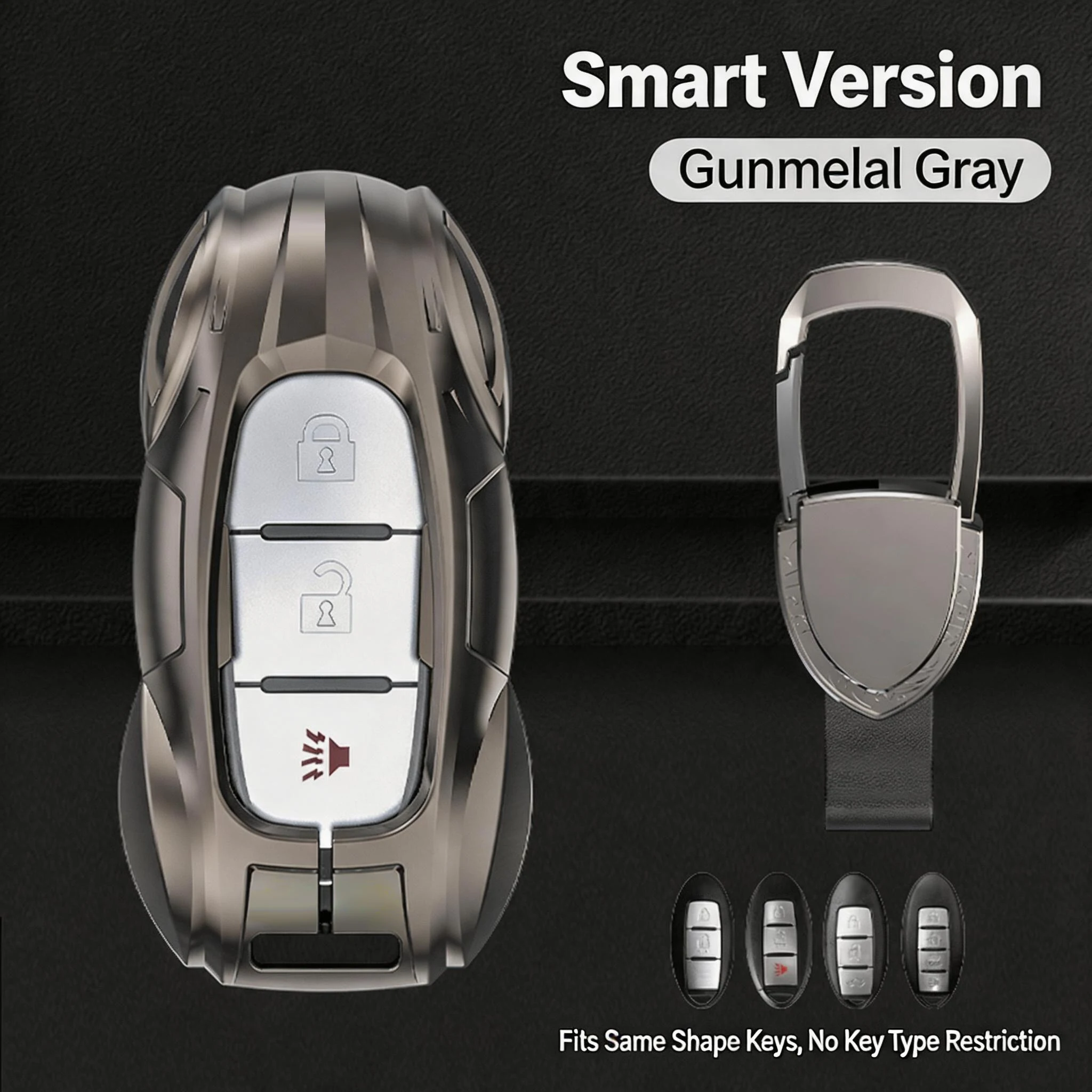 Applicable to Infiniti Q50 QX80 Zinc Alloy Car Key Protective Case - Interior Gadget Accessory Durable Funda Llavecar view 3
