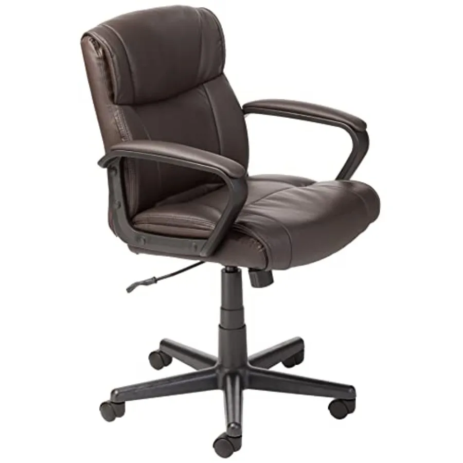 

Компьютерное офисное кресло Basics с мягкими подлокотниками, регулируемой высотой спинки, поворотом на 360°, на колесиках, грузоподъемность 125 кг, темно-серое