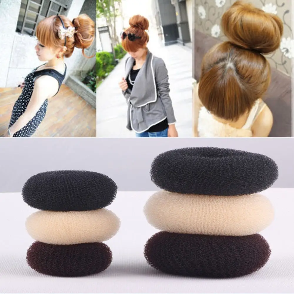 Messy Hairstyle 3 Colors and 3 Sizes Magic Tools Hair Styler Foam Sponge Hair Accessories Donuts Style Hair Ring Bun Shape