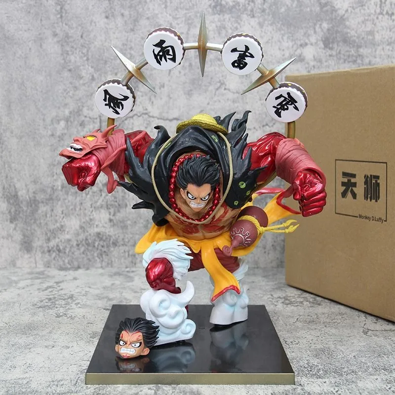 Bandai One Piece Anime Luffy Action Figure Model Doll Collection Decoration Childrens Gifts Desktop Ornaments Japanese Kids Toy