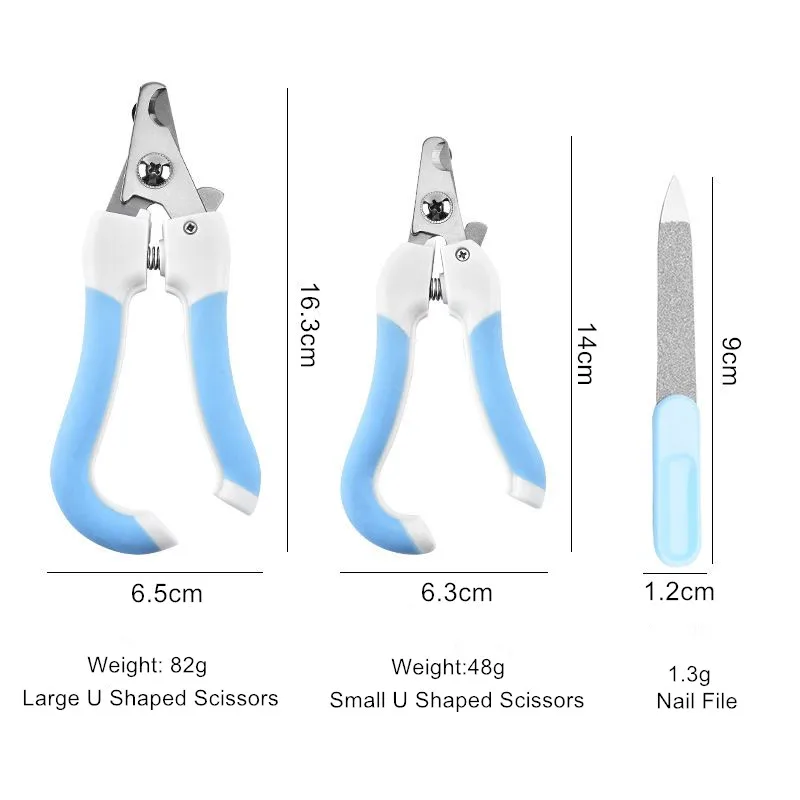 Pet Accessories Sharp Safety Cat Dog Pet Nail Trimmer Beauty Tools Nail Clippers with Nail File Pet Clippers