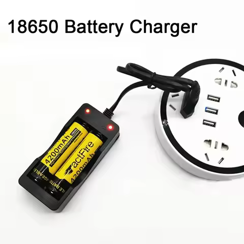18650 Battery Charger 2 Slots Smart Fast Safety Charge 18650 Battery Charger Lithium Rechargeable Battery Charging Devic 4.2V 1A