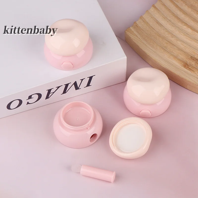 Mini słoiczki kosmetyczne 3,5g, puste pojemniki na kosmetyki, opakowania na krem do twarzy, pudełka na balsam do ust z silikonową łyżeczką, butelki wielokrotnego użytku