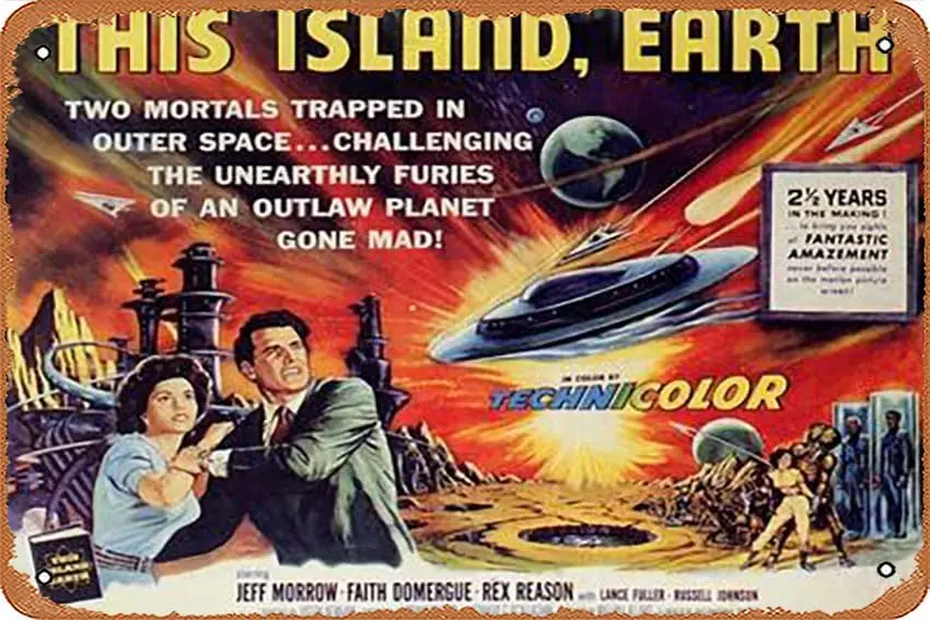 Metal Tin Sign  - This Island Earth, 1954 Poster Plaque Cafe, Bar, Home Wall Decor, liguihan05428