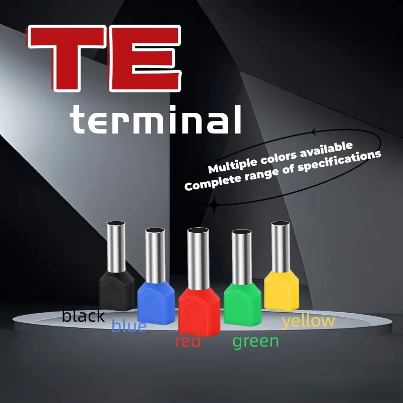 E0508 TE1508 TE2508 TE7508 TE1012 TE10 Tubular Crimp Terminal Electrical Wire Insulated Terminator Block Cord End Connector