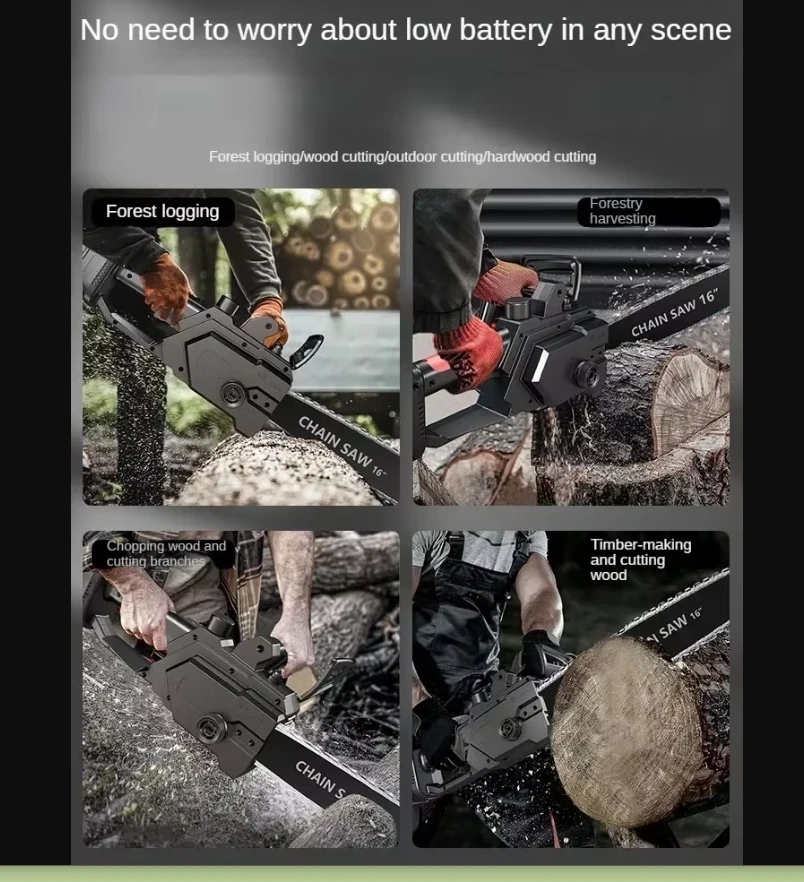 

Professional Electric Chainsaw with Powerful Lithium-ion Battery and Portable Design AAB