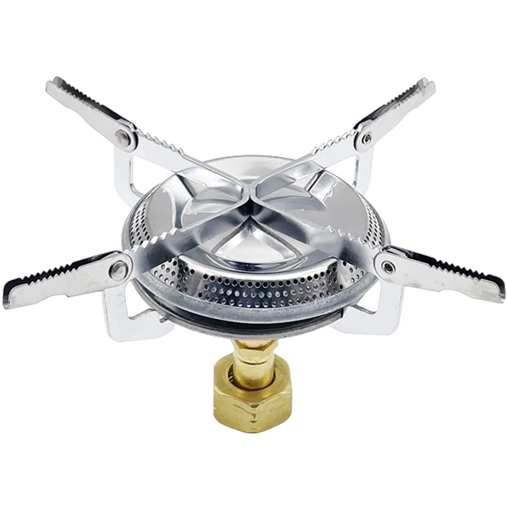 

Mini Portable Windproof Stove Outdoor Camping Gas Burner Durable Copper Zinc Alloy Iron Suitable Hiking Picnic Cooking