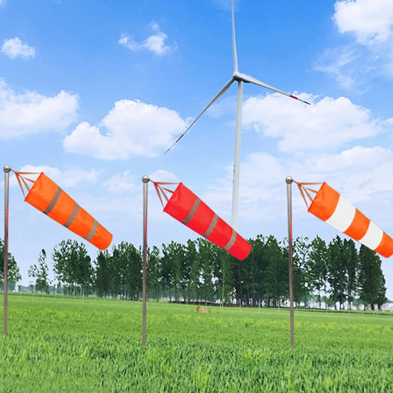 Cortavientos para exteriores, cinta reflectante de medición de dirección del viento, pala meteorológica Rip-stop, para aeropuerto, aviación, jardín