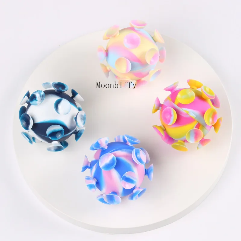 

Unzip Toy Magic Ball 3D Suction Cup Ball Children's Gift Suction Cup Toys Squishy Kawaii Squishies