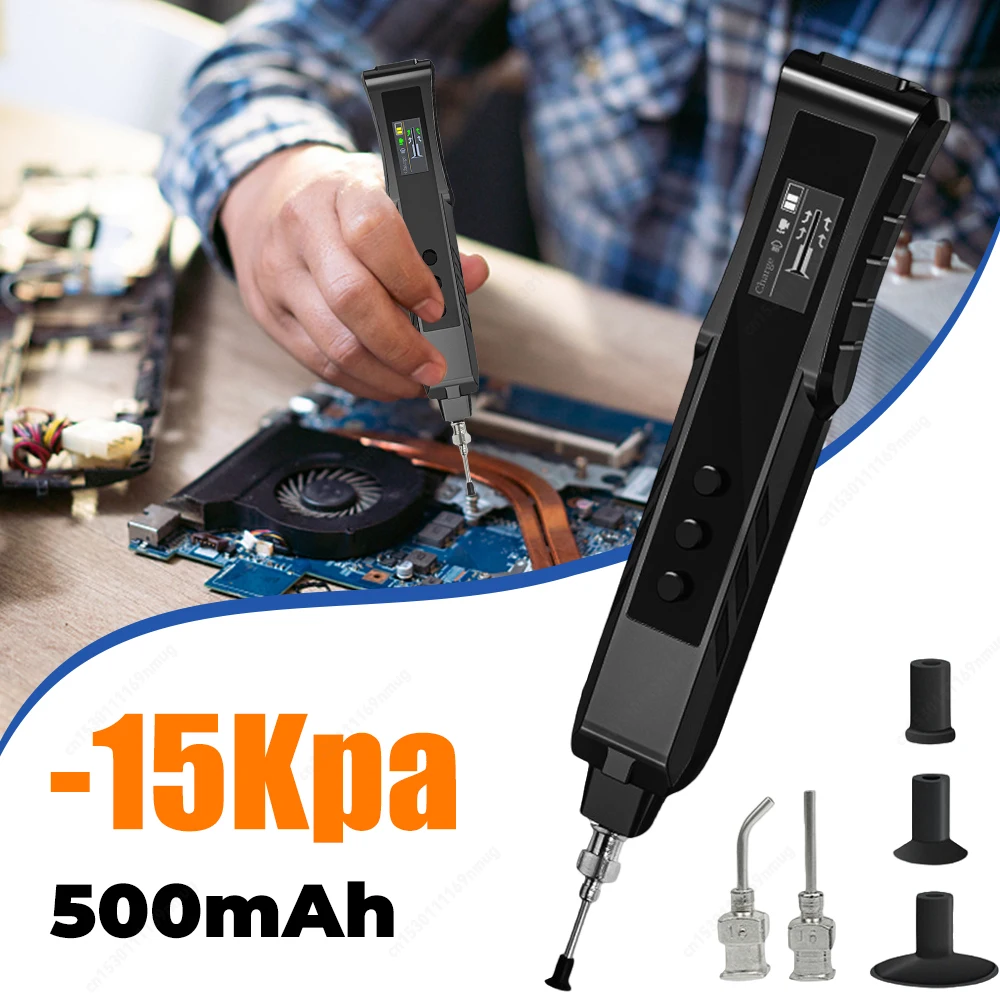 

Electric Vacuum Sucking Pen Anti Static Rechargeable Vacuum Pickup Tool Suction Picker Up Hand Tool for IC Component Placement