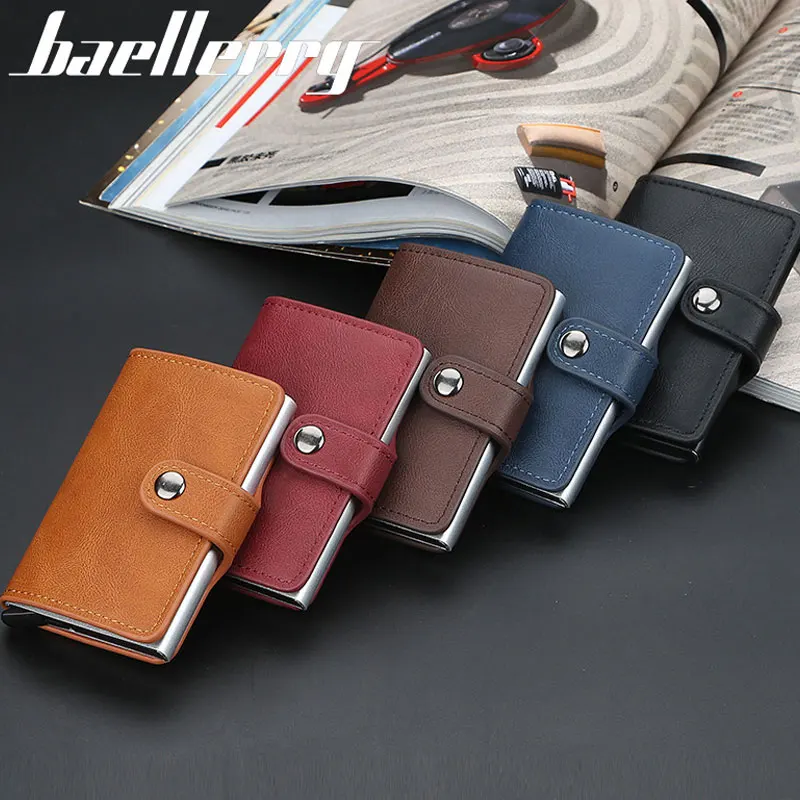Personalized Customized Men'S Card Holder Automatic Ejection Bank Card Holder Metal Aluminum Shell Anti-Magnetic Card Holder