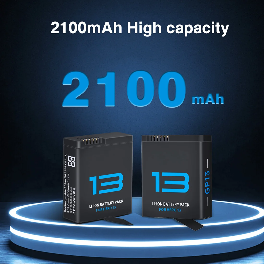 Dual Battery Charger/ Rechargeable Battery for Gopro 13 Gopro Hero 13 Action Camera Accessories