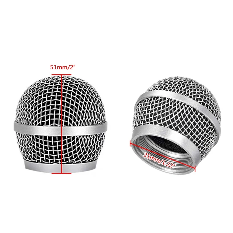 1PCS Professional คุณภาพสูงเปลี่ยนไมโครโฟน Grille หัวตาข่ายเหมาะกับสำหรับ Shure PG48 PG58