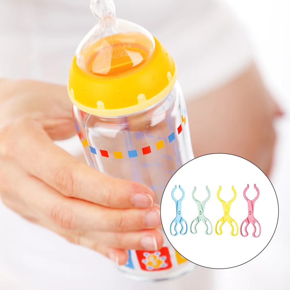 4 Pcs Baby Pacifier Tongs Feeder Bottle Thong Clip Detachable Feeding-Bottle High Temperature Resistance Pp