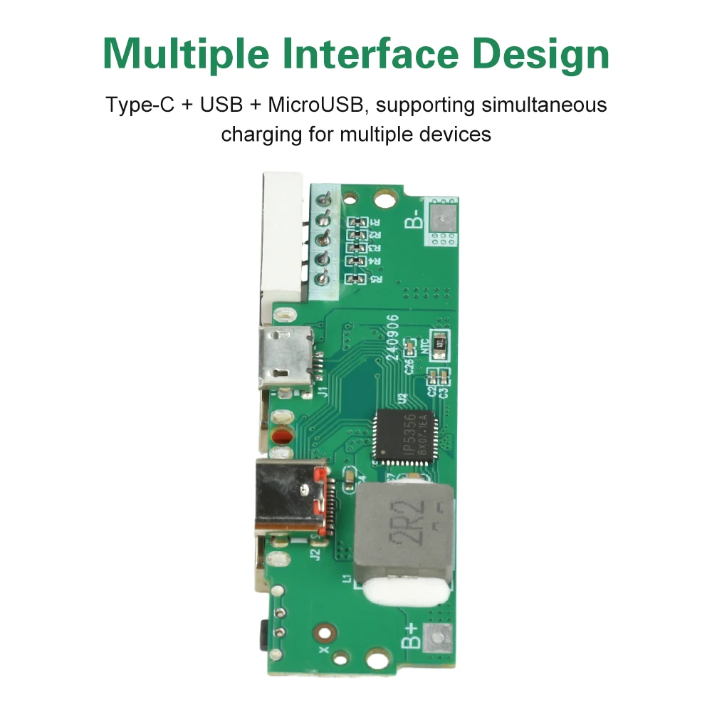 

22.5W Bidirectional Lithium Battery Charger Board LED Type-C USB Mobile Power Bank 18650 Charging Module Support PD/QC/SCP/VOOC