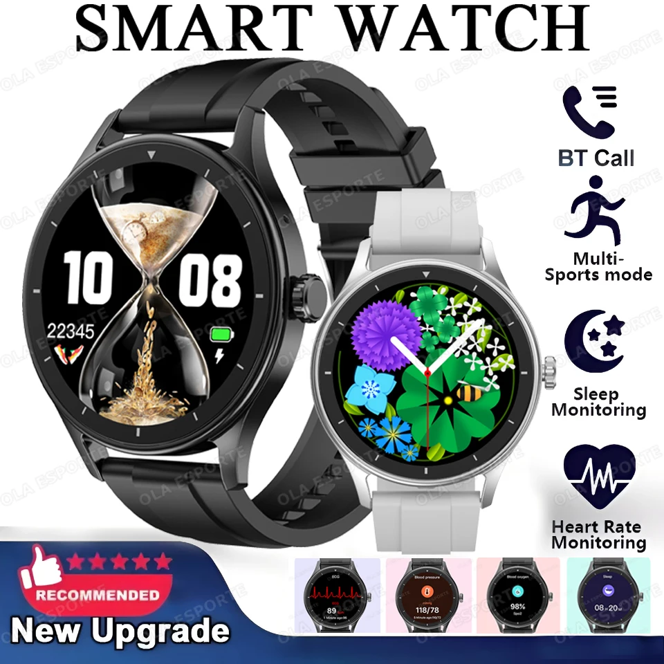 

Ola Esporte ECG Monitor Smart Watch 2025 Heart Rate/Blood Pressure/Blood Oxygen Bluetooth Call Sports Smartwatch Men Women Watch