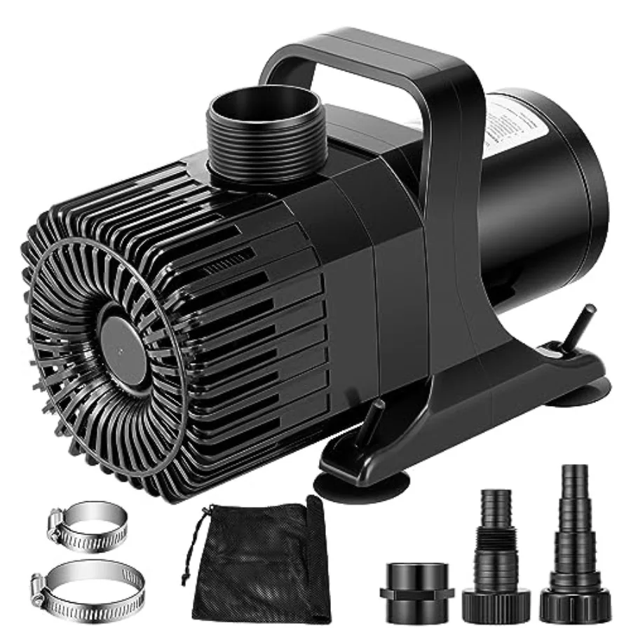 Bomba de Agua Sumergible de 3700 GPH con Bolsa Protectora, Ultra Silenciosa, 300W, para Estanques, Cascadas, Peceras, Estatuas, Hidroponía 21