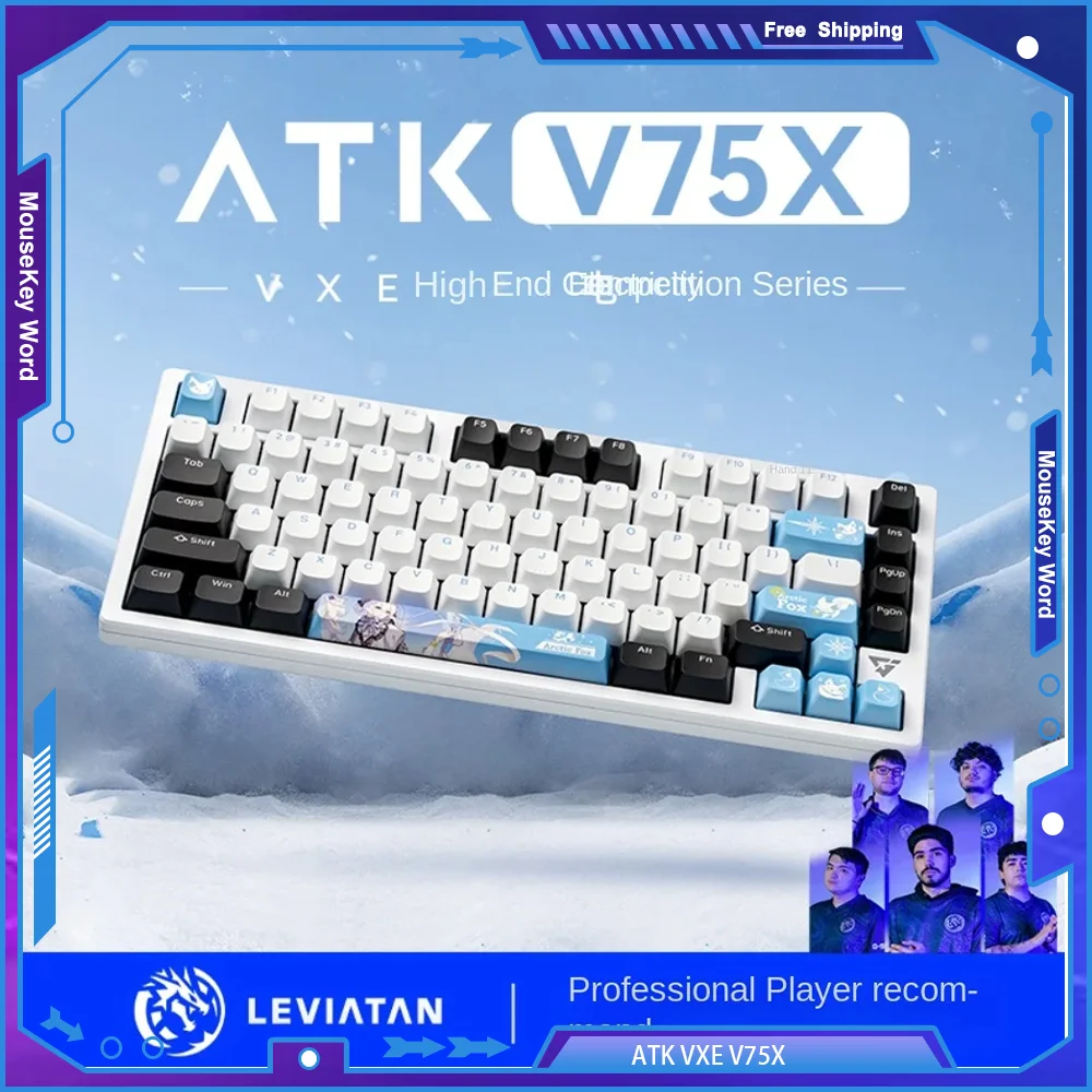 

ATK VXE V75X Tri-mode Mechanical Keyboard 75% Layout Game Gas Customized Hot Swap ARGB 80 Keys CNC Aluminum Top Shell DIY Gaming