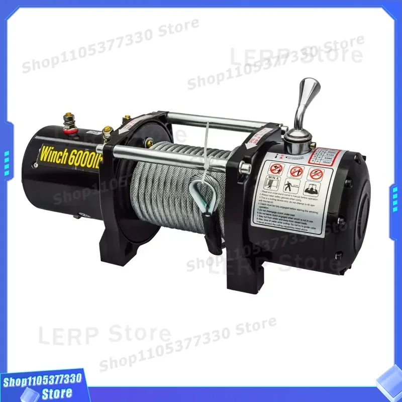 Heavy Duty 12V 24V DC Electric Winch 3000lbs 4500lbs 6000lbs Small Portable Hoist for Car Truck ATV Off Road Recovery Gear