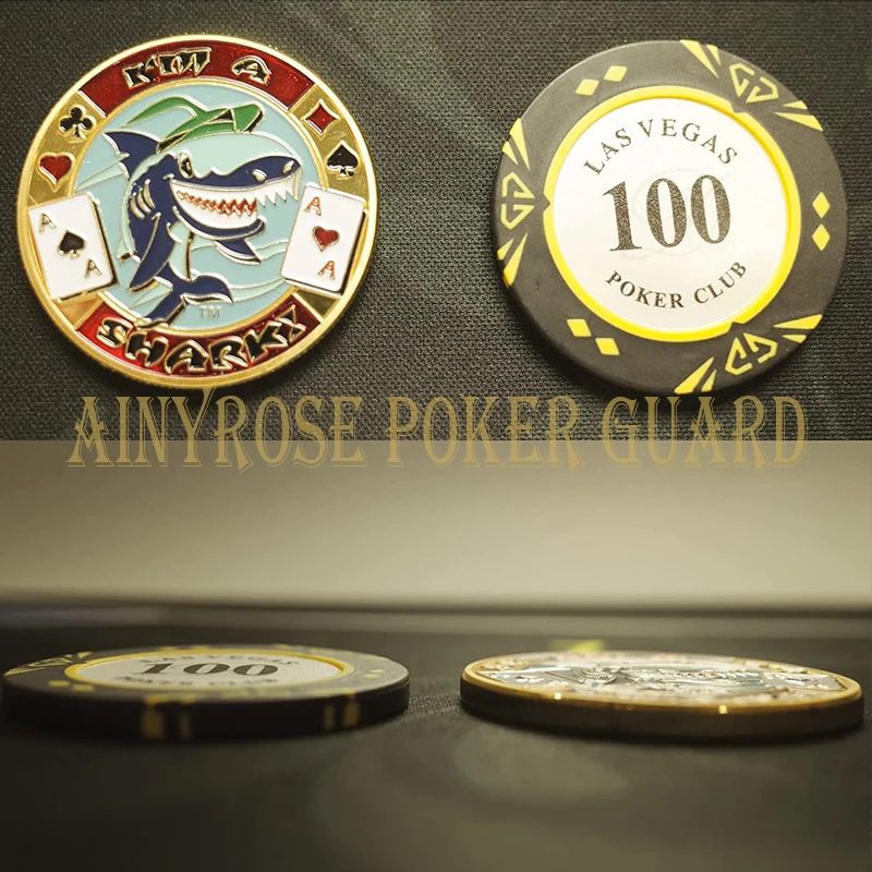 Metal Poker Card Guard Protector Poker Cards Metal Souvenir Chips Casino Dealer Coin Poker Game Hold\'em Accessories Lucky Item