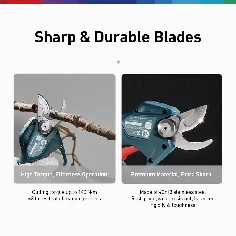 BOSCH Pro Pruner 12V Cordless Electric Pruning Shears  Rechargeable Secateurs Branch Cutter Garden Fruit Tree Pruning Tool