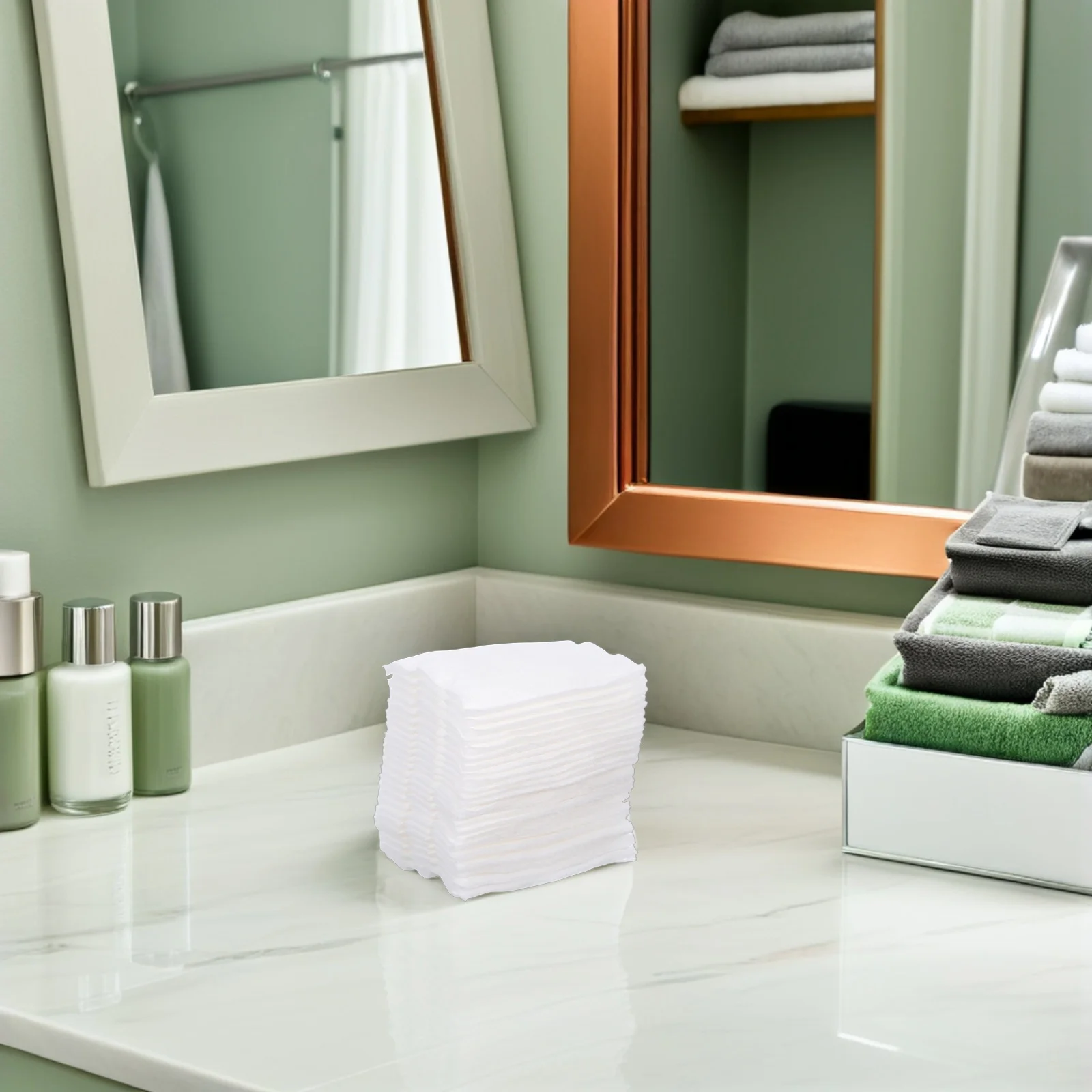 220 قطعة من وسادات قطنية المكياج للوجه صديقة للبشرة على الوجهين لتطبيق تونر الوجه ومزيل طلاء الأظافر للنساء #2