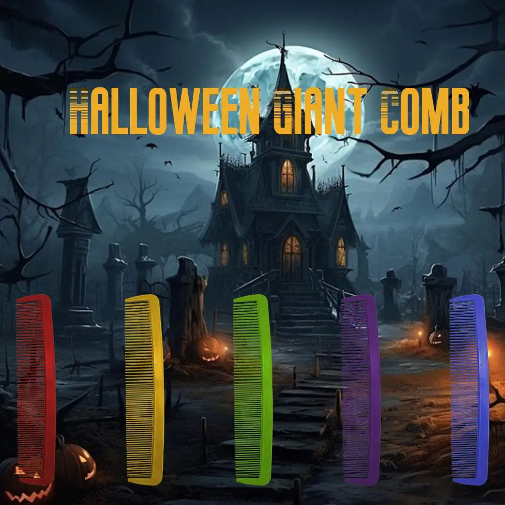 

2025 Hot Costume Funny Giant Comb Exquisite and Compact Halloween Big Comb for Woman Men Halloween Party Gifts